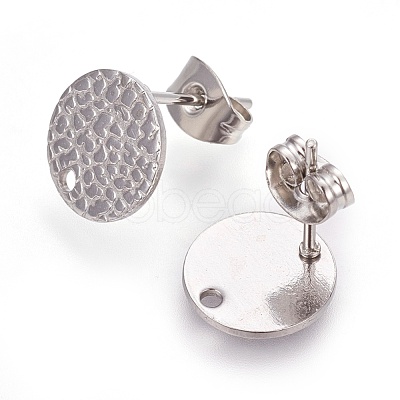 Non-Tarnish 304 Stainless Steel Ear Stud Findings STAS-O119-15A-P-1