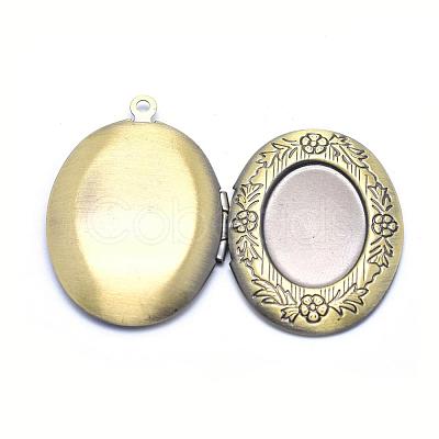 Brass Locket Pendants KK-F717-18AB-NR-1