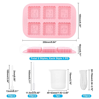 DIY Soap Silicone Mold Kits DIY-PH0004-67-1