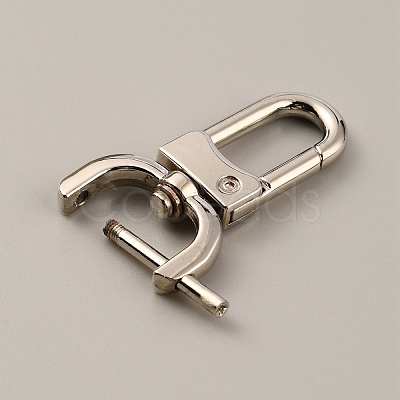 Zinc Alloy Swivel Lobster Claw Clasps FIND-WH0145-85C-P-1