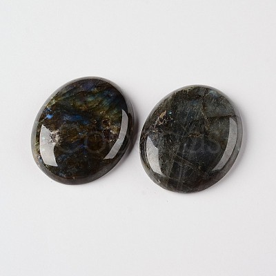 Natural Labradorite Gemstone Oval Cabochons X-G-J329-01-18x25mm-1