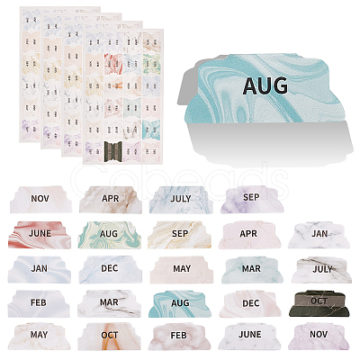 Gradient Color monthly Planner Self-Adhesive Tabs Stickers DIY-WH0308-187B-1