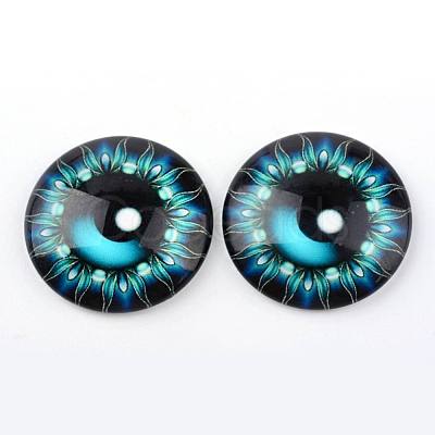 Glass Cabochons X-GGLA-L016-25mm-M-1