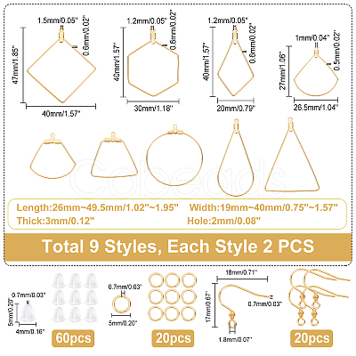 DICOSMETIC DIY Earring Making Kits STAS-DC0001-49-1