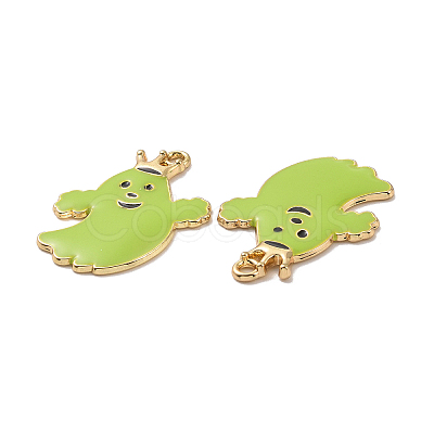 Halloween Theme Rack Plating Alloy Enamel Pendants PALLOY-O109-47LG-1