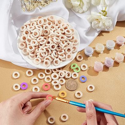 Nbeads 70Pcs 4 Style Unfinished Wood Slices DIY-NB0007-67-1