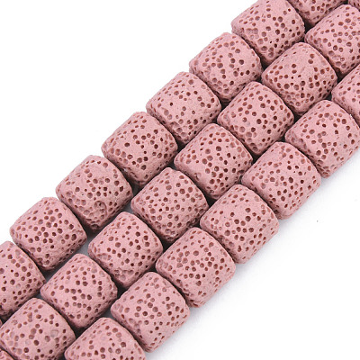 Synthetic Lava Rock Beads Strands G-S359-171C-1