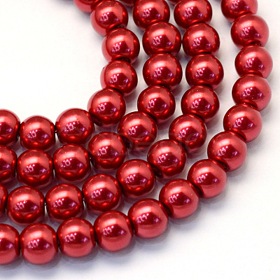 Baking Painted Glass Pearl Bead Strands HY-Q003-3mm-51-1