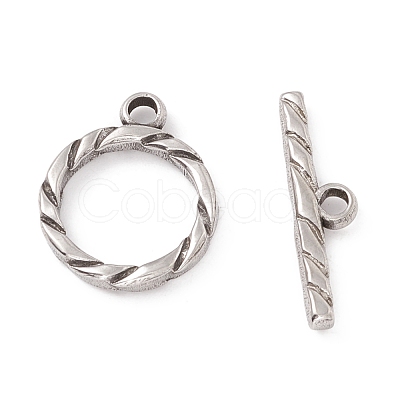 Non-Tarnish 304 Stainless Steel Toggle Clasps STAS-G262-03P-1