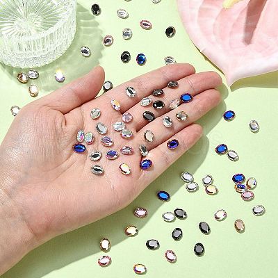 Flat Back K9 Glass Rhinestone Cabochons MRMJ-YW0001-064B-1