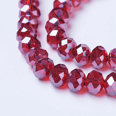 Electroplate Glass Beads Strands EGLA-A034-T6mm-A06-1