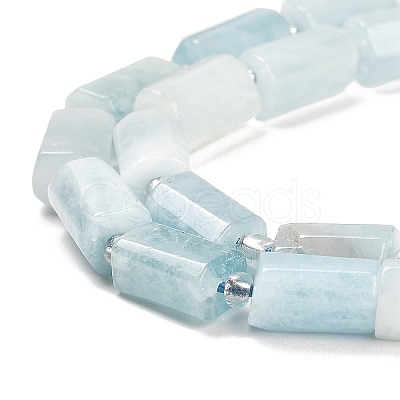 Natural Aquamarine Beads Strands G-G068-A30-01-1