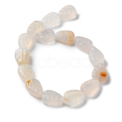 Natural White Agate Beads Strands G-M418-A07-01-1