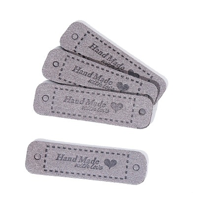 Microfiber Leather Labels DIY-TAC0005-56G-1