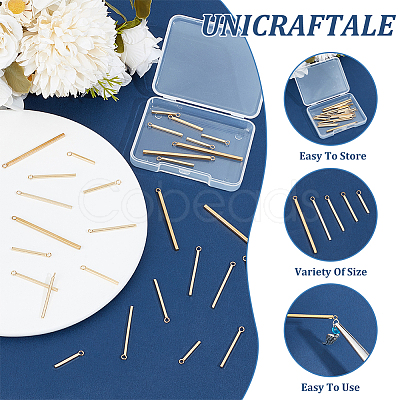 Unicraftale 30Pcs 5 Styles 304 Stainless Steel Pendants STAS-UN0053-04-1