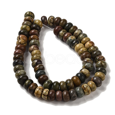 Natural Picasso Jasper Beads Strands G-Q161-B01-03-1