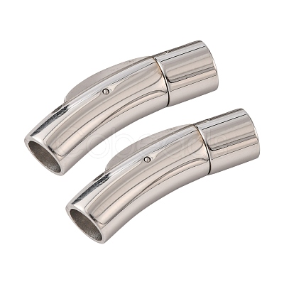 Tarnish Resistant Column 316 Surgical Stainless Steel Bayonet Clasps STAS-A021-6mm-1