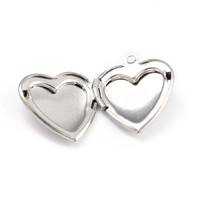 Non-Tarnish 316 Stainless Steel Locket Pendants STAS-L258-004C-P-1