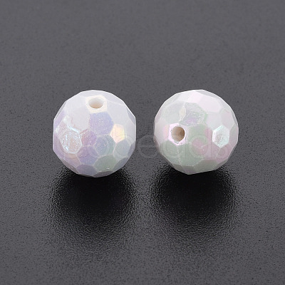 Opaque Acrylic Beads TACR-S154-10F-09-1