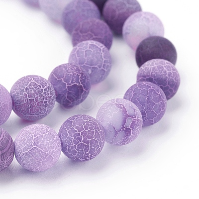 Natural Crackle Agate Beads Strands X-G-G055-8mm-8-1