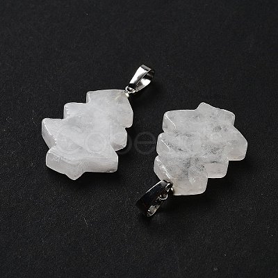 Natural Quartz Crystal Pendants G-A203-01K-P-1