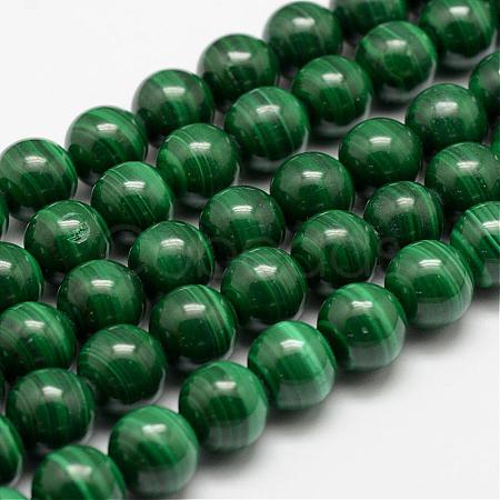 Natural Malachite Beads Strands G-F461-05-10mm-1