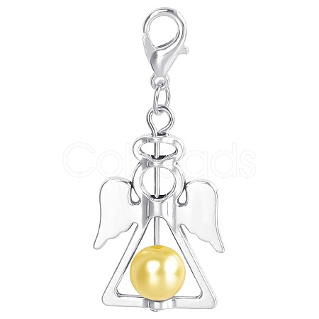 Alloy Angel Pendant Decorations KEYC-PW0009-04E-1