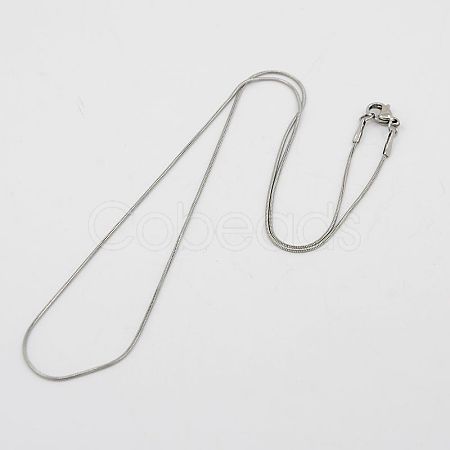 304 Stainless Steel Necklaces X-NJEW-K005-04-1mm-1