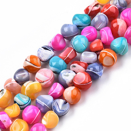 Natural Trochid Shell/Trochus Shell Beads Strands SSHEL-N032-56-1