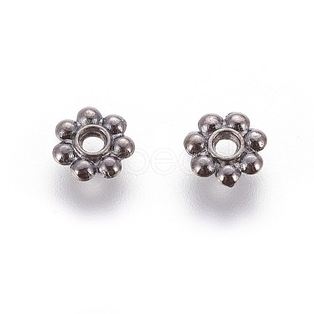 Tibetan Style Daisy Spacer Beads K08Y7051-1