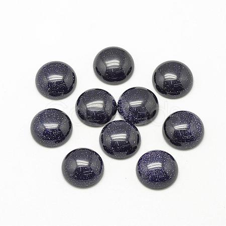 Synthetic Blue Goldstone Cabochons G-R416-6mm-34-1