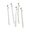 Brass Ball Head Pins, Lead Free & Cadmium Free, 925 Sterling Silver Plated, 20x0.6mm, Head: 1.5mm