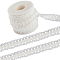 Gorgecraft 10 Yards Polyester Elastic Lace Trim for Jewelry Making, Garment Accessories, White, 3/4 inch(20mm)