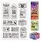 Custom Summer Theme PVC Plastic Clear Stamps, for DIY Scrapbooking, Photo Album Decorative, Cards Making, Mixed Shapes, 160x110mm