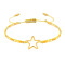 Ethnic Miyuki Beaded Braided Couple Bracelets, Golden Tone Star Stainless Steel Adjustable Bracelets for Women