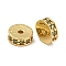 Rack Plating Brass Micro Pave Cubic Zirconia Beads, Lead Free & Cadmium Free, Long-Lasting Plated, Real 18K Gold Plated, Round, Dark Goldenrod, 7x2.5mm, Hole: 1.5mm