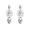 Sparkling Geometric Earrings with Alloy and Colorful Rhinestones for Women's Party Look, Clear, size 1