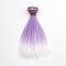 High Temperature Fiber Long Straight Ombre Hairstyle Doll Wig Hair, for DIY Girl BJD Makings Accessories, Lilac, 5.91 inch(15cm)