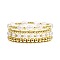 Temperament Magnet Gold Elastic Bracelet Baroque Imitation Pearl Multi layered Layered Bracelet Small and Popular Bracelet