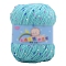 Polyester Yarn, Tweed Yarn, for Sweater Hat, for Knitting Crochet Supplies, Cyan, 2mm, about 87.49 Yards(80m)/Skein