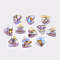 Faceted Glass Rhinestone Charms, Imitation Austrian Crystal, Triangle, Violet, 7.5x8x4mm, Hole: 1.2mm