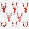 Large Plastic Reusable Drawing Painting Stencils Templates, for Painting on Scrapbook Fabric Tiles Floor Furniture Wood, Rectangle, Antler Pattern, 297x210mm