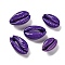 Baking Painted Cowrie Shell Beads, No Hole/Undrilled, Blue Violet, 20.5x13.5x7mm