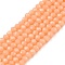 Opaque Solid Color Glass Beads Strands, Faceted, Rondelle, Light Salmon, 2.5x2mm, Hole: 0.7mm, about 154~161pcs/strand, 12.675~12.87 inch(32.5~33cm), about 90~100 strands/set