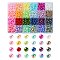 24Colors ABS Plastic Imitation Pearl Beads, Round, Mixed Color, 5.5~6x5~5.5mm, Hole: 1.5~2mm