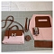 DIY Bowknot Crossbody Bags Set, Including PU Leather Bag Materials, Pearl Pink, 200x260x80mm