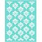 Self-Adhesive Silk Screen Printing Stencil, for Painting on Wood, DIY Decoration T-Shirt Fabric, Sky Blue, Flower Pattern, 22x28cm