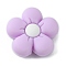 Silicone Beads, DIY Nursing Necklaces and Bracelets Making, Chewing Pendants For Teethers, Flower, Lilac, 26x27x10mm, Hole: 2mm