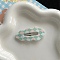 Cloud Shape Sweet Cute Plaid Hair Clip, Preppy Style Hair Accessories, For Girls Kids, Medium Aquamarine, 53mm