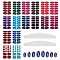 Manicure Tool Sets, with Imitation Cat Eye Style Full Cover Nail Stickers, Glitter Waterproof Toe Nail Stickers, Nail Art Manicure Buffer Files, Mixed Color, Stickers: 92x57mm, 92x60mm, 16sheets/set